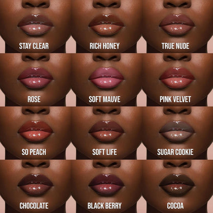 Volumizing Gloss Stick - Pink Velvet - Shiny Luscious Lips with Nourshing Hydration, Plumping, Lip Plumper, Plumping Lip Balm, Hydrating Lip Gloss