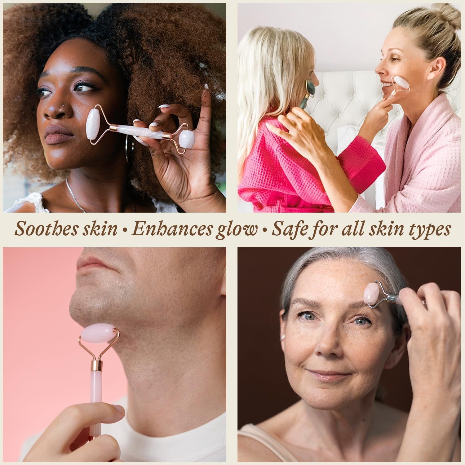 Rose Quartz Face Roller 