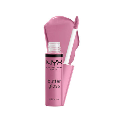 NYX Butter Gloss Non-Sticky Lip Gloss Set - Tiramisu (Brown) & Eclair (Pink)