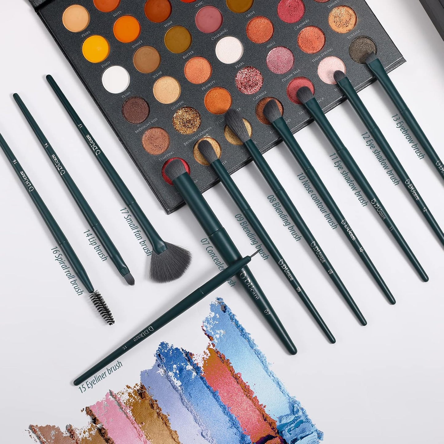 Makeup Gift Set 19 Pcs,17Pcs Makeup Brushes Set 1Pc Cleaning Mat 1Pc Makeup Sponge Make up Brushes for Foundation,Face Blending Powder, Contour, Bronzer,Highlight, Concealer, Eyeshadow