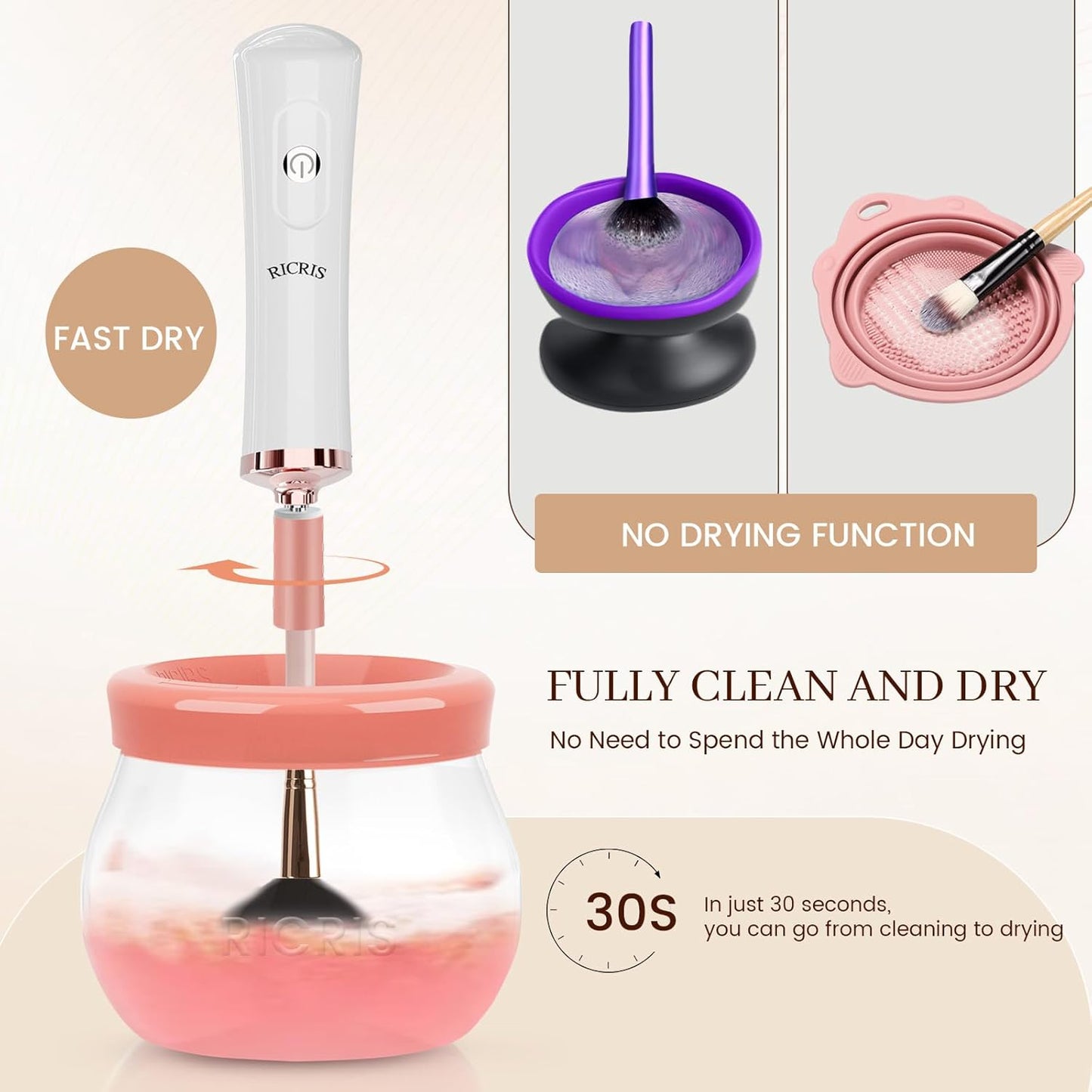 Electric Makeup Brush Cleaner and Dryer Machine