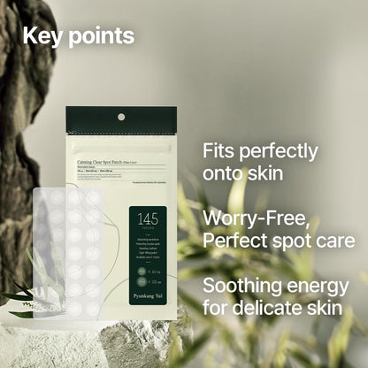 PKY Calming Clear Spot Patch (Slim Care)145 Count Quick, Adhesive & Invisible Oval Fit Stickers, Hydrocolloid Acne Spot Cover, Pimple Focused Skin Care for Blemishes and Zit, 2 Sized