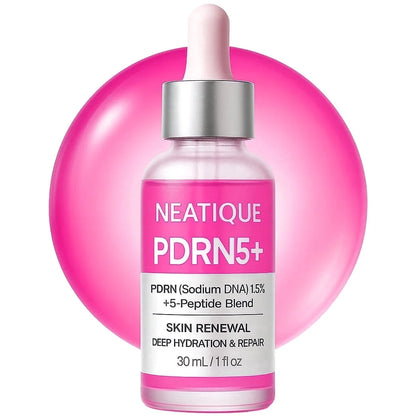 PDRN Serum by , PDRN (Sodium DNA) 1.5% + 5-Peptide Blend, Hydrating Face Serum, Moisture Barrier Support, Smooth & Plump-Looking Skin, Lightweight Essence, 1 Fl Oz (30 Ml)