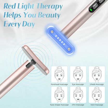 7 in 1 LED Light Therapy Facial Red & Blue Rejuvenation Tool