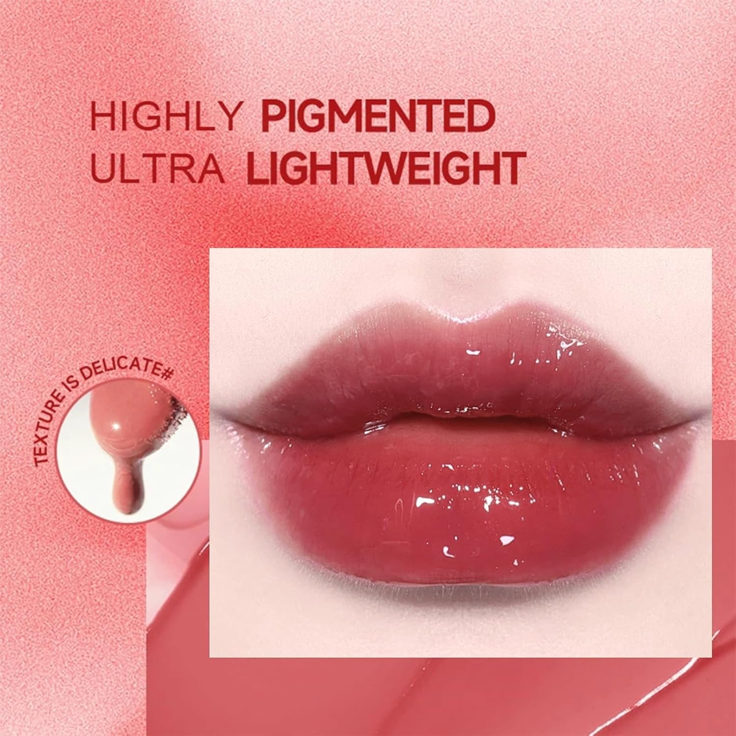 1 Colors Lip Tint Stain Mini Liquid Lipstick Set, Korean Lip Gloss Moisturizing Natural, Multi-Use Lip and Cheek Tint, Non-Stick Cupwaterproof, Lightweight, High Pigment, Long-Lasting, Vivid Color