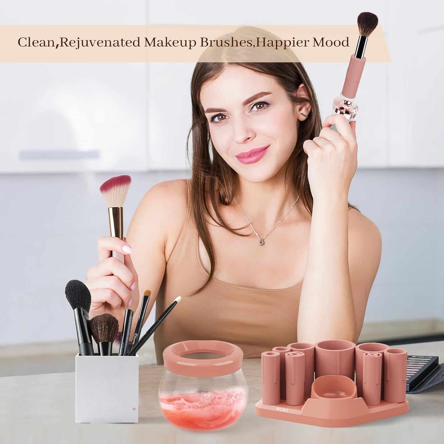 Electric Makeup Brush Cleaner and Dryer Machine
