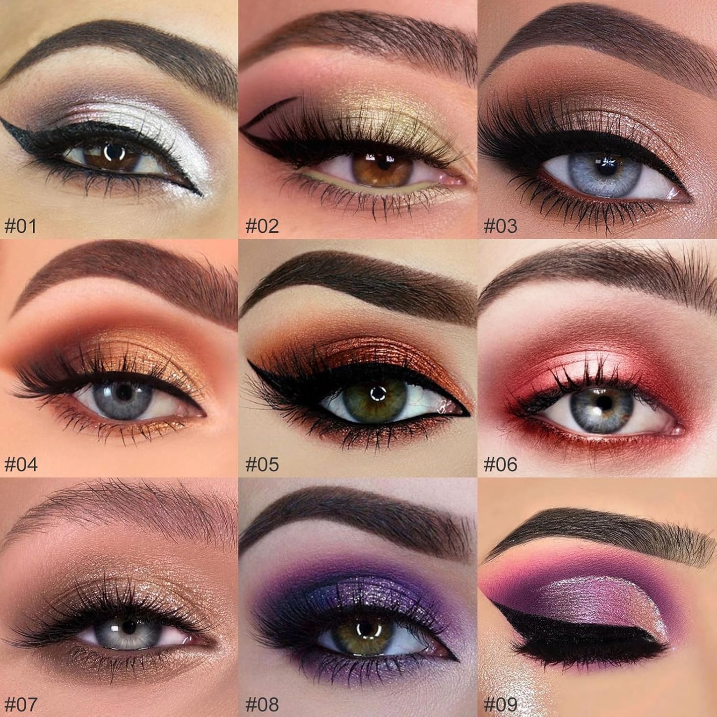 Eye-Shadow Stick Makeup Cosmetics Eye Brightener, Rotatable Cream Eye Shadow Pencil, Glitter Shimmer Eyeshadow Stick with Sponge Smudger for Eye Makeup (01# Pearl White Shimmer)