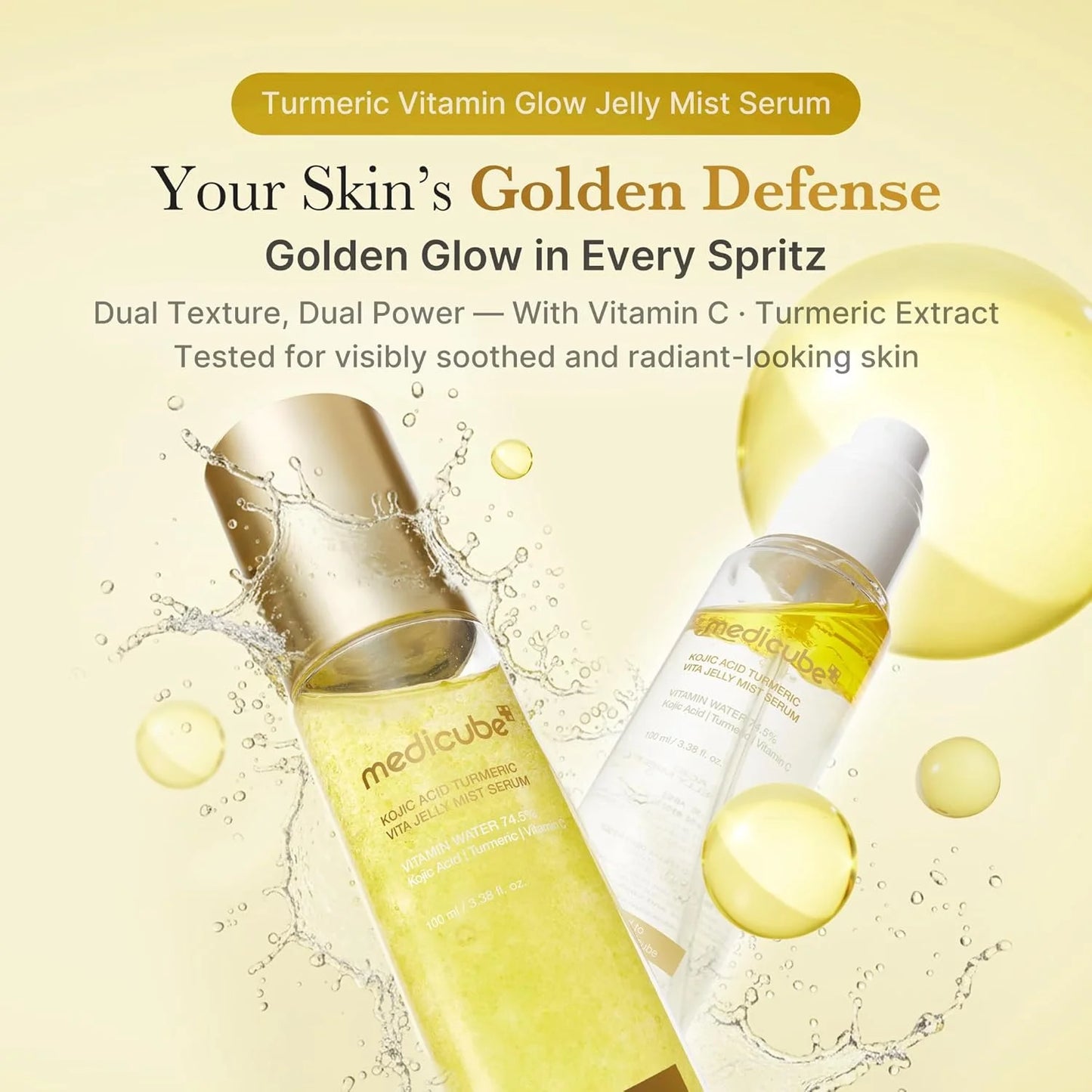 PDRN Pink Collagen Glow Jelly Mist Serum – Dual-Texture Jelly Mist Serum with Niacinamide, Glutathione, Ceramide & Hyaluronic Acid – Hydrating Radiance & Plump Skin – 100 Ml