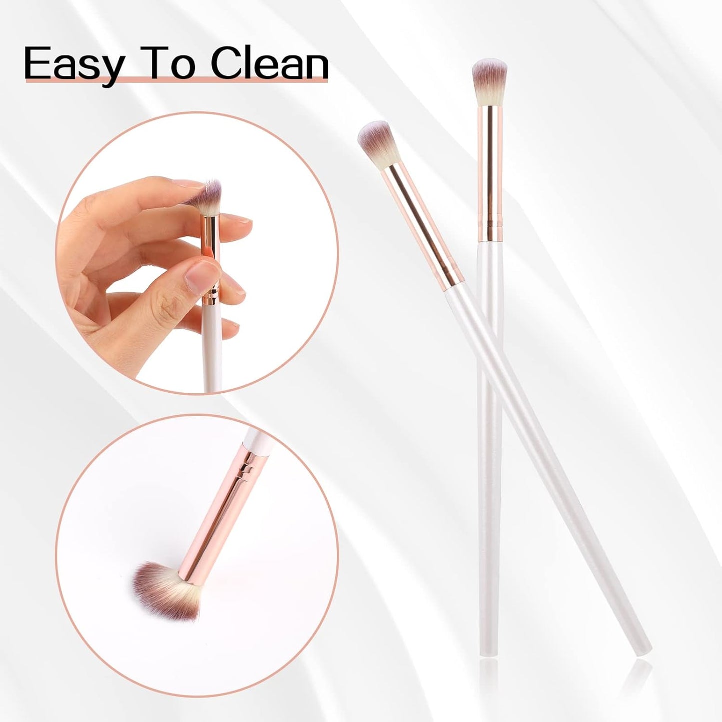 10PCS Lash Brushes for Cleansing, Eyelash Extension Cleansing Brush Lash Shampoo Bath Cleaning Brush Lash Cleanser Supplies for Eyelash Extensions White