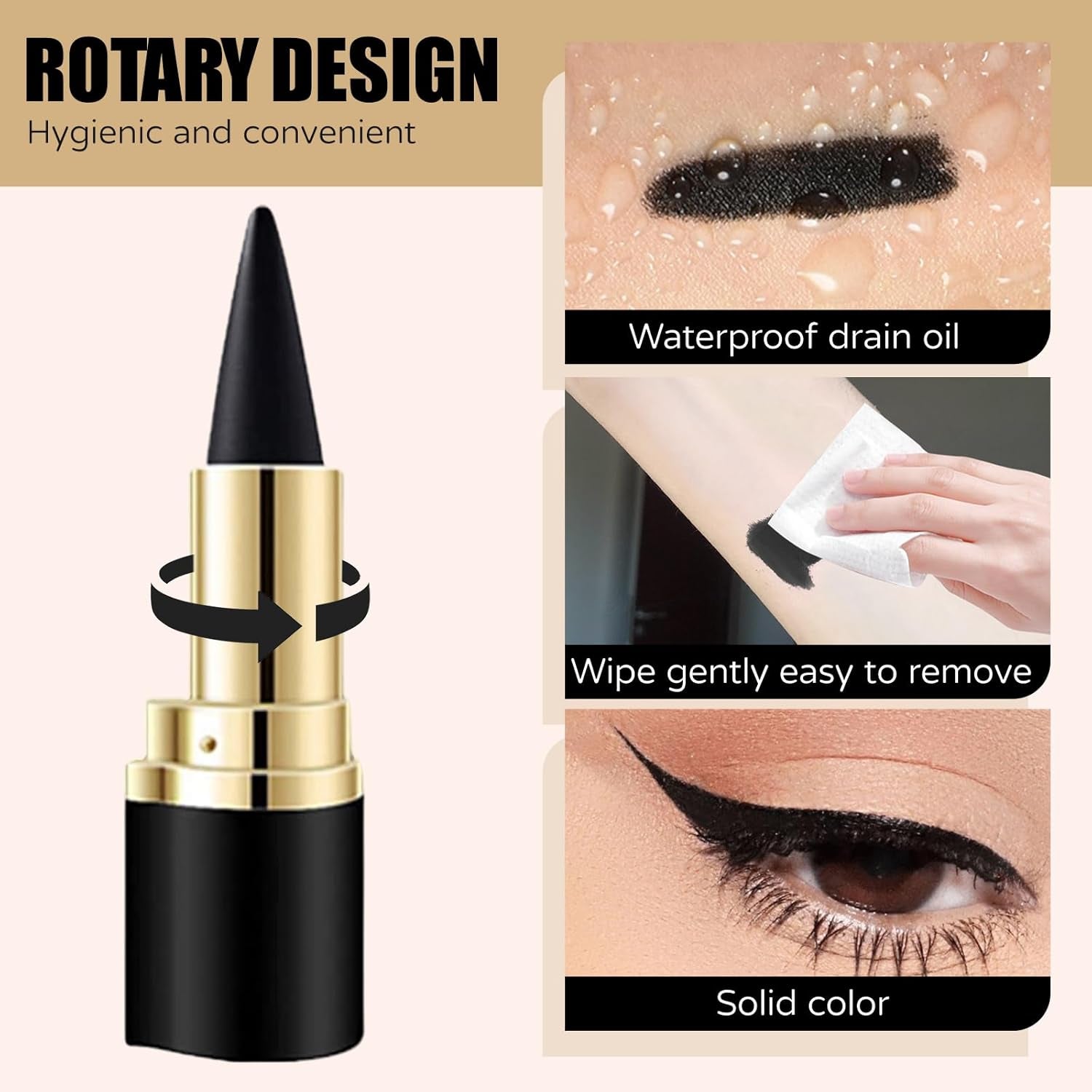 2 PCS Black Gel Eyeliner Stick