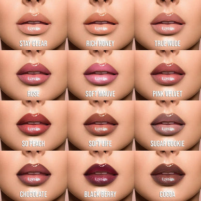 Volumizing Gloss Stick - Pink Velvet - Shiny Luscious Lips with Nourshing Hydration, Plumping, Lip Plumper, Plumping Lip Balm, Hydrating Lip Gloss