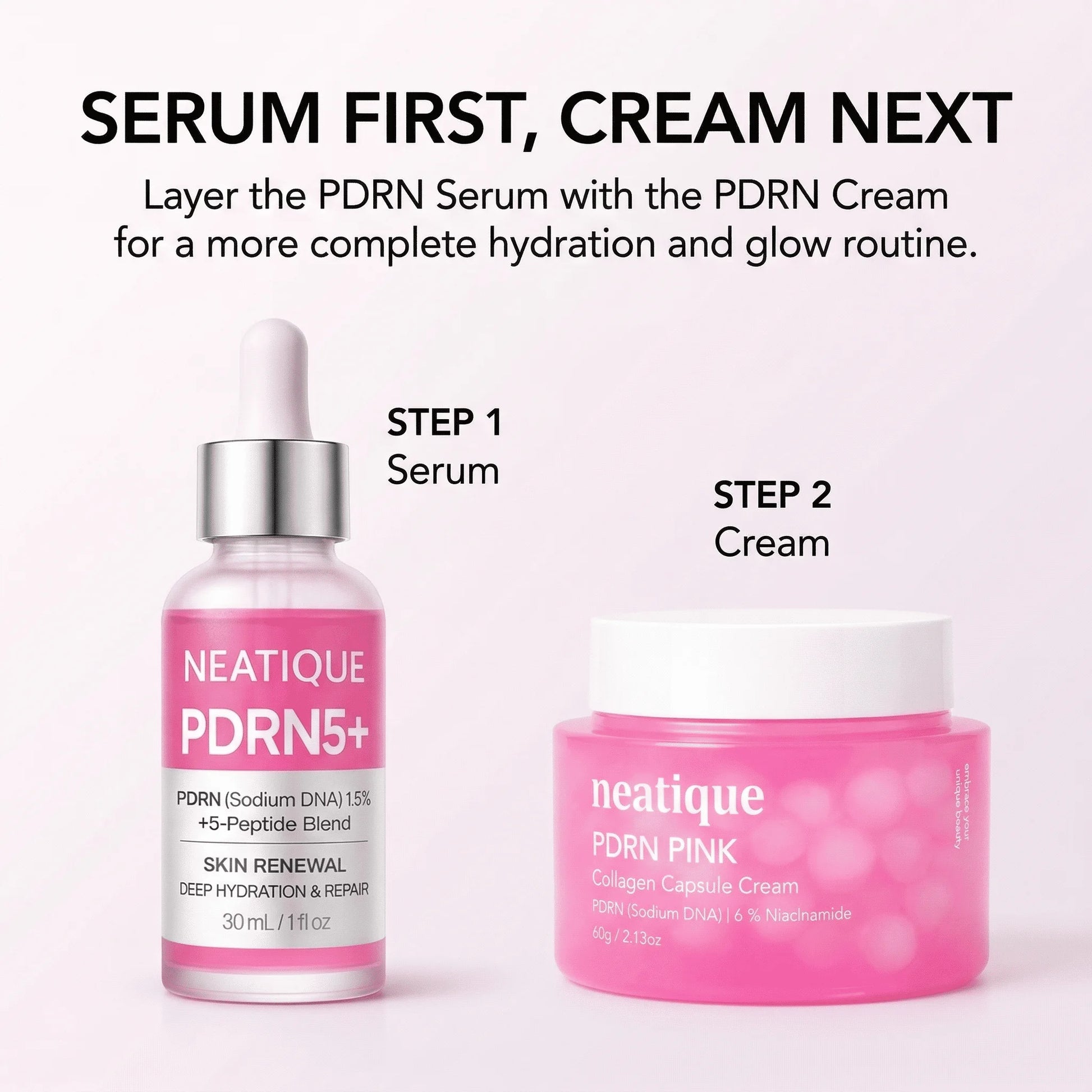 PDRN Serum by , PDRN (Sodium DNA) 1.5% + 5-Peptide Blend, Hydrating Face Serum, Moisture Barrier Support, Smooth & Plump-Looking Skin, Lightweight Essence, 1 Fl Oz (30 Ml)
