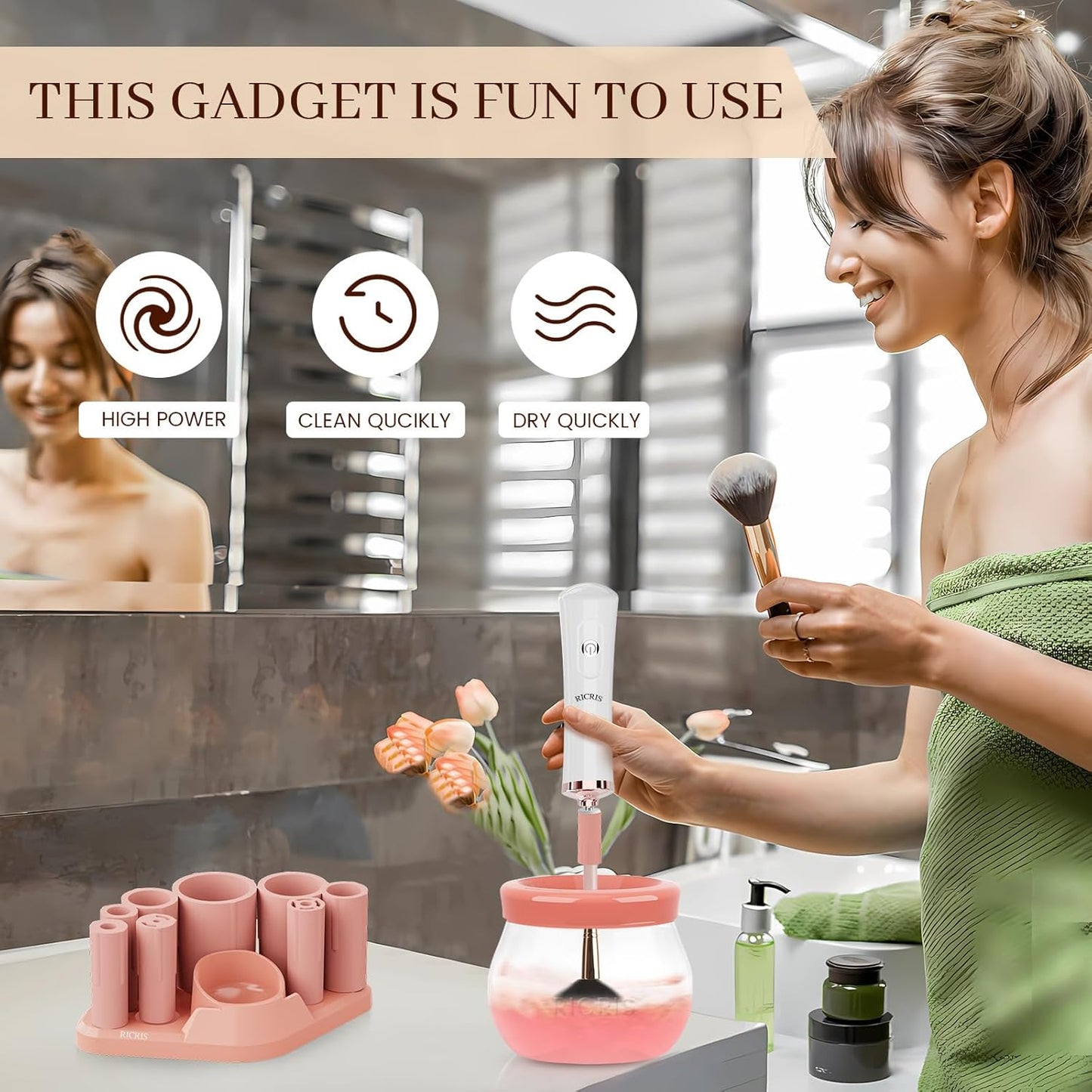 Electric Makeup Brush Cleaner and Dryer Machine