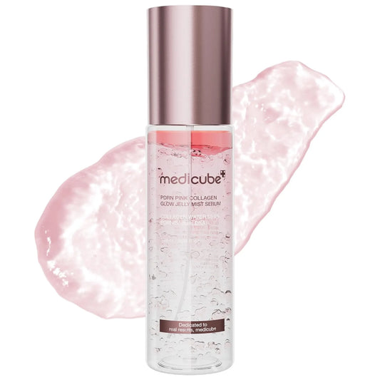 PDRN Pink Collagen Glow Jelly Mist Serum – Dual-Texture Jelly Mist Serum with Niacinamide, Glutathione, Ceramide & Hyaluronic Acid – Hydrating Radiance & Plump Skin – 100 Ml