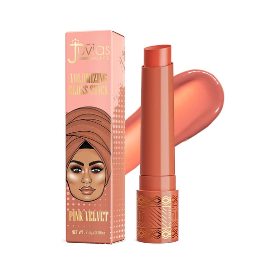 Volumizing Gloss Stick - Pink Velvet - Shiny Luscious Lips with Nourshing Hydration, Plumping, Lip Plumper, Plumping Lip Balm, Hydrating Lip Gloss